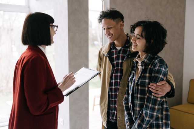 a landlord and tenants talking